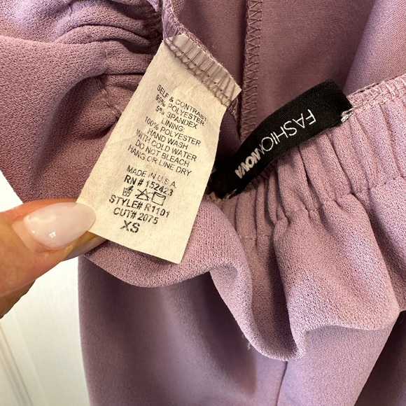 Lavender and White Romper - Picture 6 of 6